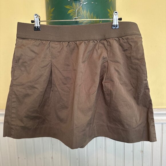 J. Crew Vintage 90s Cotton MIni Skirt Stretch Pull on with pockets sz 10 - Picture 1 of 6